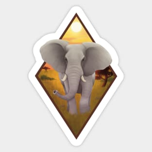 Realistic African elephant Sticker